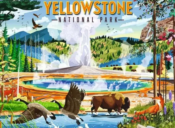 Puzzle - Parc national de Yellowstone- 500 pièces