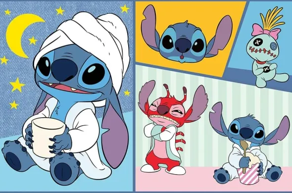 Puzzle - Pas d'ennui avec Stitch - 2x70 pièces