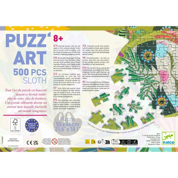 Puzzle Puzz'Art - Sloth - 500 Pièces