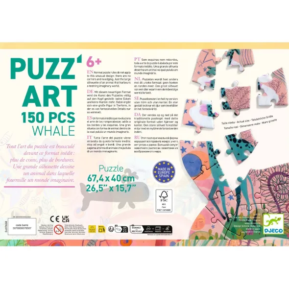 Puzzle Puzz'Art - Whale - 150 Pièces