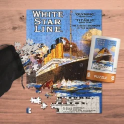 Puzzle - RMS Titanic: Affiche publicitaire de la White Star Line - 300 pièces