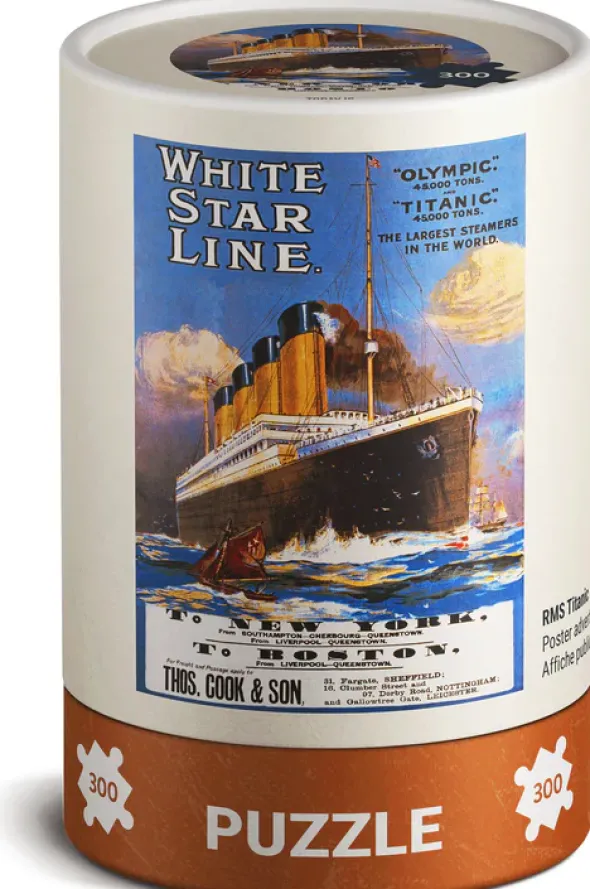 Puzzle - RMS Titanic: Affiche publicitaire de la White Star Line - 300 pièces