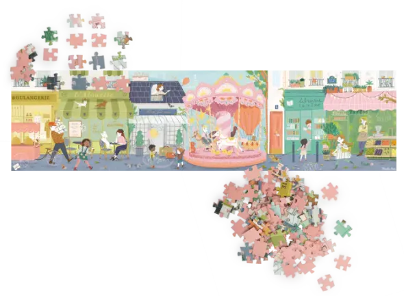 Puzzle - 10 Rue des Lilas - 350 pièces