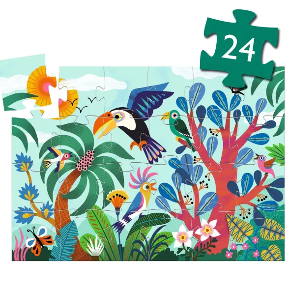 Puzzle Silhouette - Coco le Toucan - 24 Pièces
