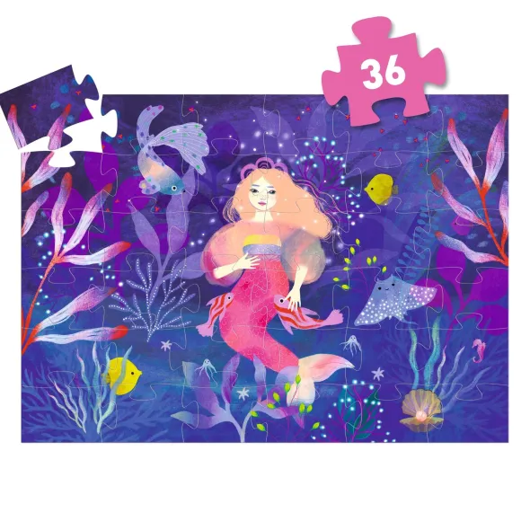 Puzzle Silhouette - Ella La Sirène - 36 Pièces