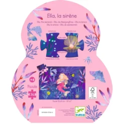 Puzzle Silhouette - Ella La Sirène - 36 Pièces