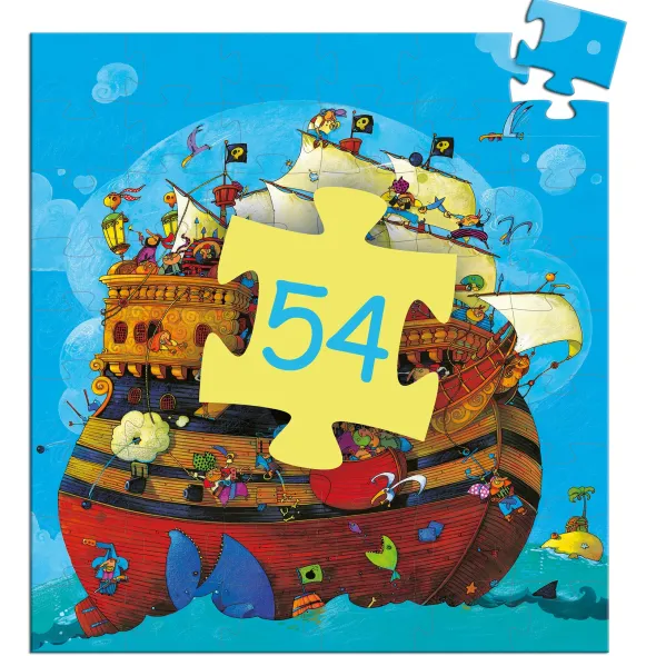 Puzzle Silhouette - Le Bateau de Barberousse - 54 Pièces