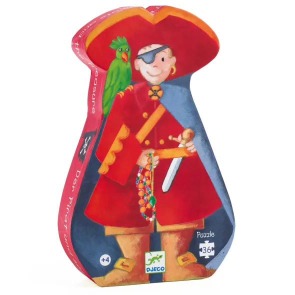 Puzzle Silhouette - Le Pirate et son Trésor - 36 Pièces