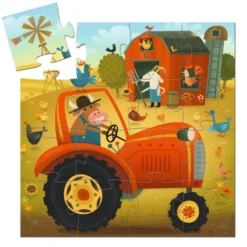 Puzzle Silhouette - Le Tracteur - 16 Pièces