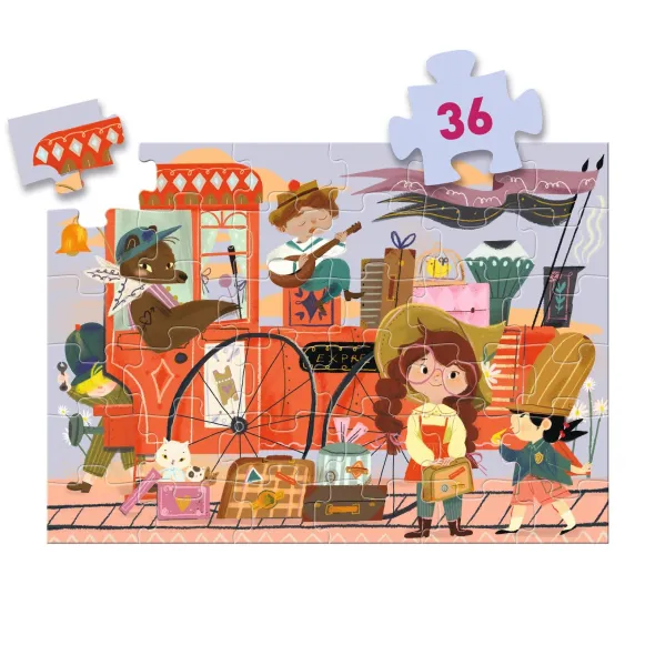 Puzzle Silhouette - Le voyage de Mia - 36 Pièces