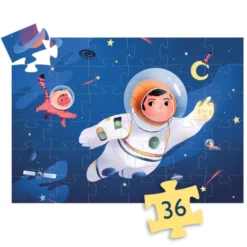 Puzzle Silhouette - Un Astronaute dans la Lune - 36 Pièces