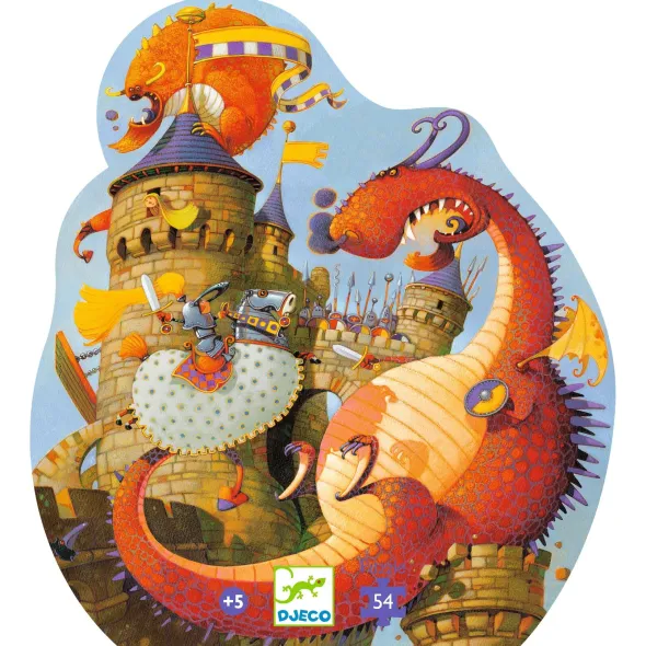 Puzzle Silhouette - Vaillant et les Dragons - 54 Pièces