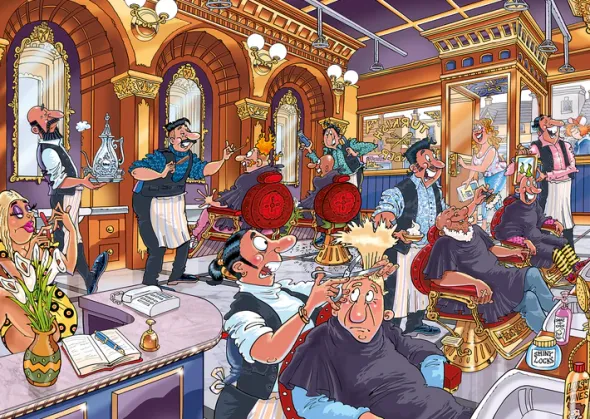 Puzzle Wasgij Mystery 27 - Un Rasage de Très Très Près ! - 1000 Pièces