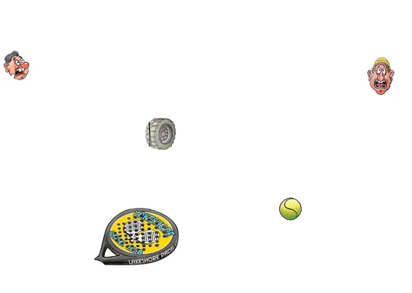 Puzzle Wasgij Original 49 - Panique au Padel - 1000 Pièces