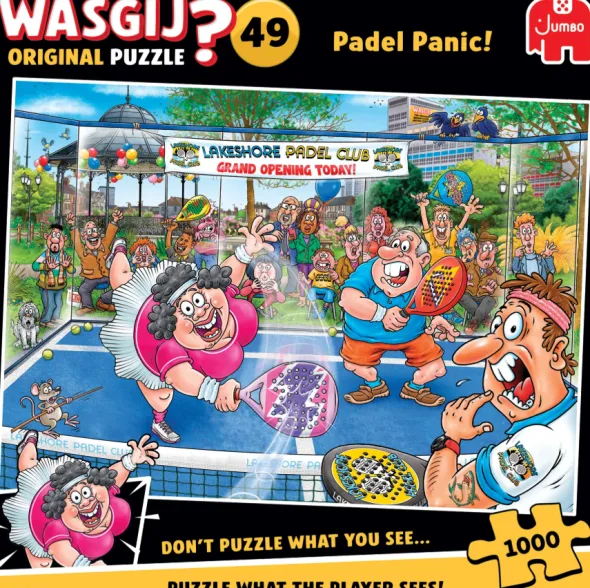 Puzzle Wasgij Original 49 - Panique au Padel - 1000 Pièces