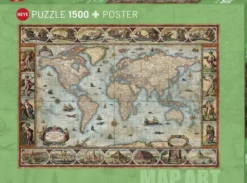 Puzzle - Willem Blaeu World - 1500 pièces