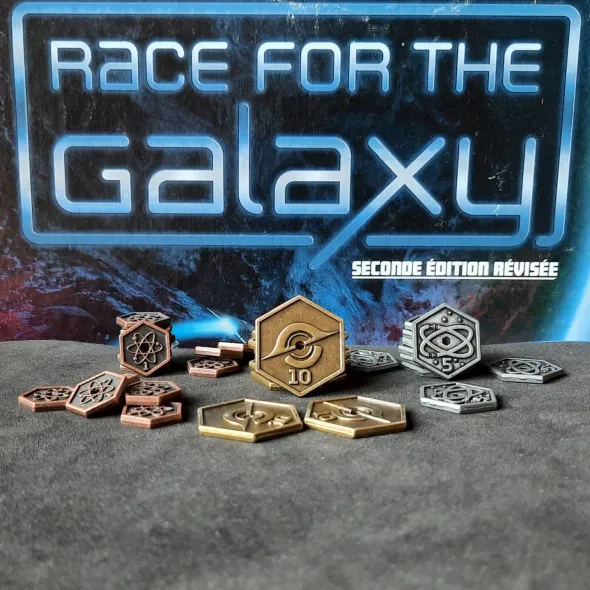 Race for the Galaxy - Ensemble de pièces en métal compatibles