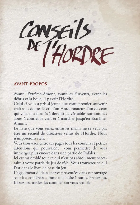 Rafales – Conseils de l'Hordre