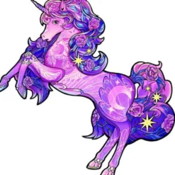 Rainbow Puzzle en bois - Licorne - 110 pièces