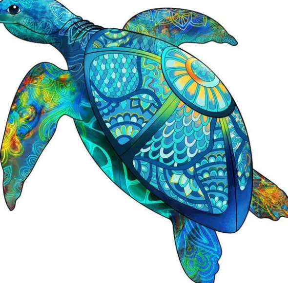 Rainbow Puzzle en bois - Tortue - 125 pièces