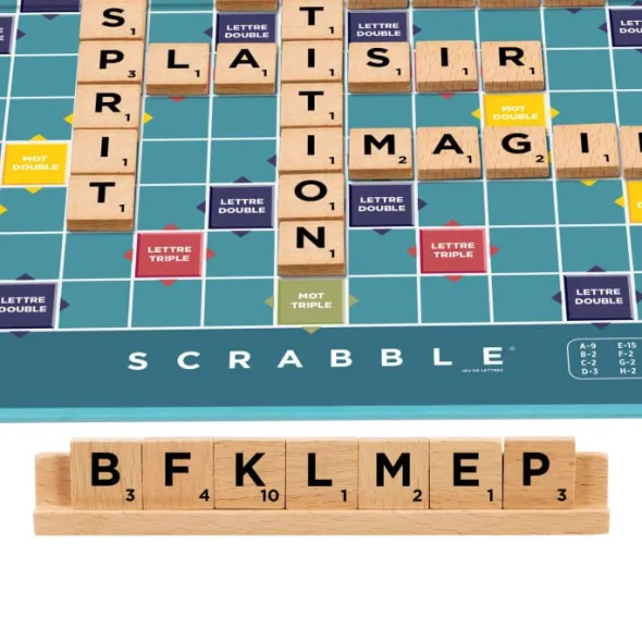 Scrabble Classique - 2 Jeux en 1 - Version Bois