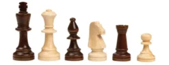 Set d'échecs de Tournoi, case 50 mm - Marron