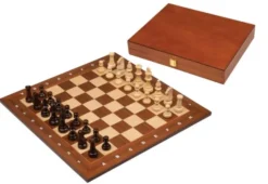 Set d'échecs de Tournoi, case 50 mm - Marron