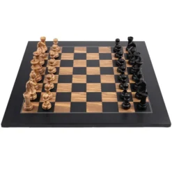 Set d'échecs, Noir Olivier Deluxe, case 50 mm