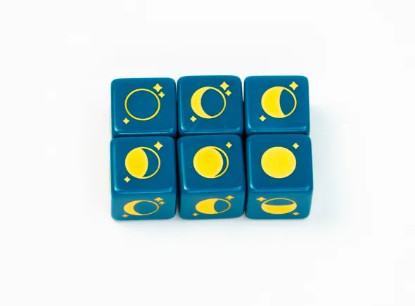 Set de 4 D6 – Dés des phases de la lune