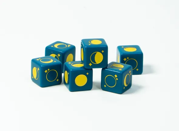Set de 4 D6 – Dés des phases de la lune