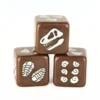 Set de 4 D6 – Fossile de dinosaure