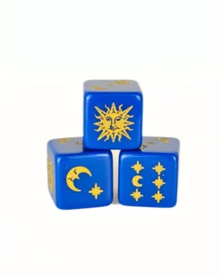 Set de 4 D6 – Lune et Soleil