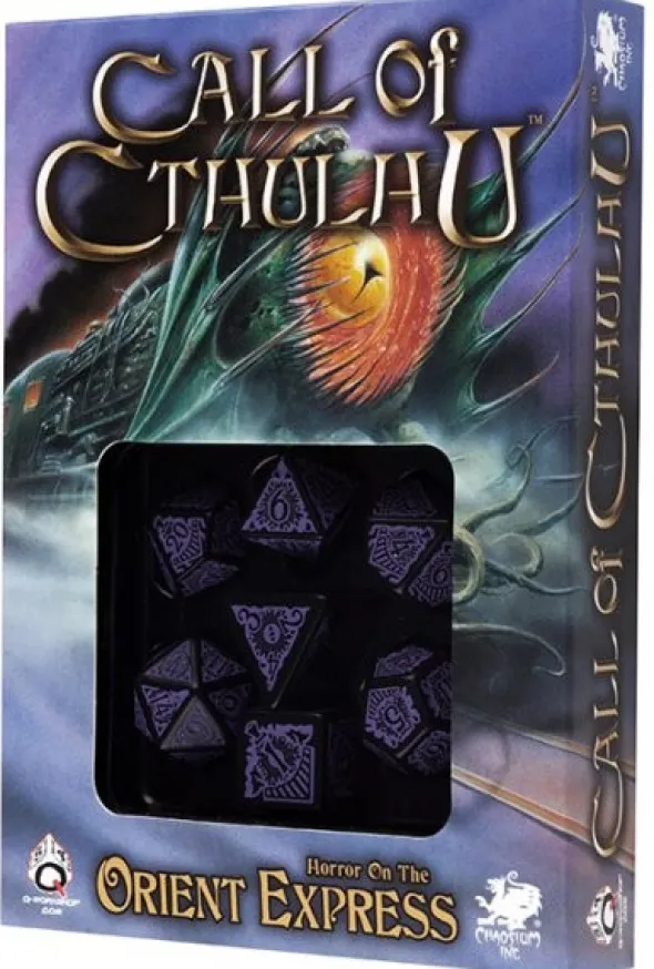 Set de 7 Dés Call of Cthulhu - Horror on the Orient Express Noir / Violet