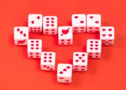 Set de 4 dés D6 - Sweetheart