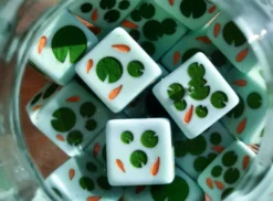 Set de 4 dés D6 - Thème étang