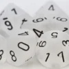 Set de 10 Dés 10 Faces Chessex : Frosted