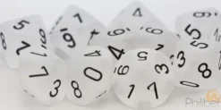 Set de 10 Dés 10 Faces Chessex : Frosted