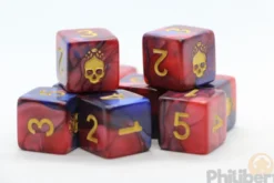 Set de 9 Dés 6 Faces Elder Dice: Mark of the Necronomicon Blood and Magick