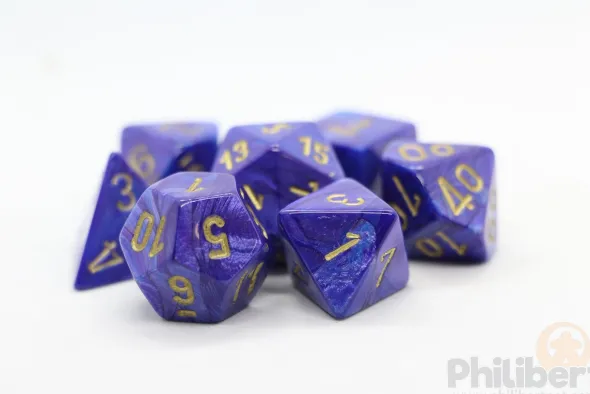 Set de 7 Dés JDR Chessex : Lustrous
