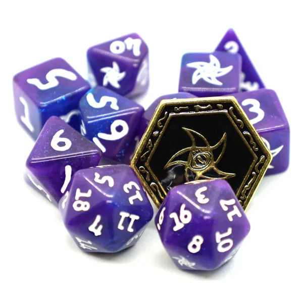 Set de 10 Dés JDR Elder Dice: Astral Elder Sign: Silver Key
