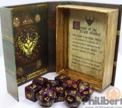 Set de 10 Dés JDR Elder Dice: Crown of the Night Mother - Mythic Glass and Wax Edition