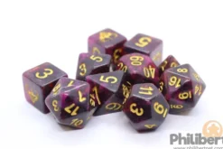Set de 10 Dés JDR Elder Dice: Crown of the Night Mother - Mythic Glass and Wax Edition