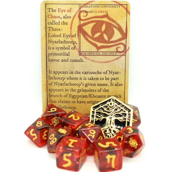 Set de 10 Dés JDR Elder Dice: Eye of Chaos: Dark Omens