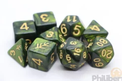Set de 9 Dés JDR Elder Dice: Lovecraft Elder Sign Green
