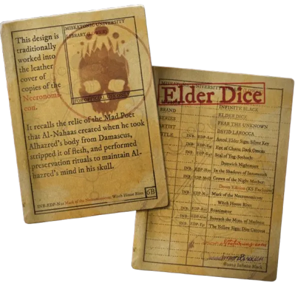 Set de 10 Dés JDR Elder Dice: Mark of the Necronomicon: Witch House Rites