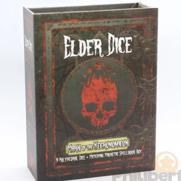 Set de 9 Dés JDR Elder Dice: Mark of the Necronomicon (Red & Inky Black)