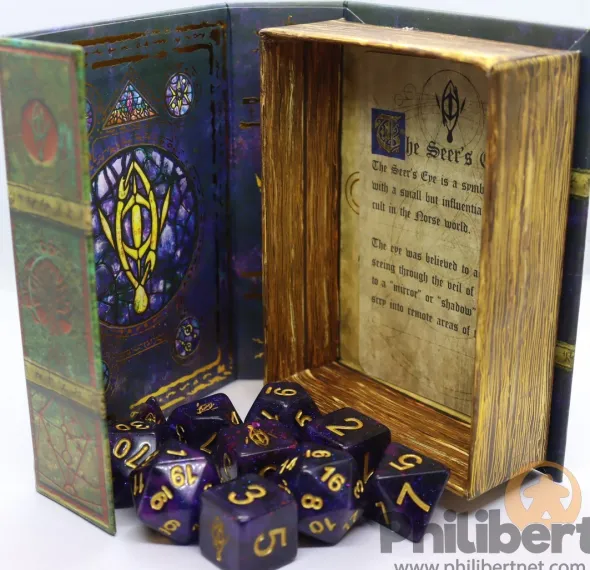 Set de 10 Dés JDR Elder Dice: Seer’s Eye - Mythic Glass and Wax Edition