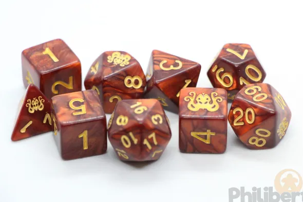 Set de 9 Dés JDR Elder Dice: The Brand of Cthulhu Dice (Red)