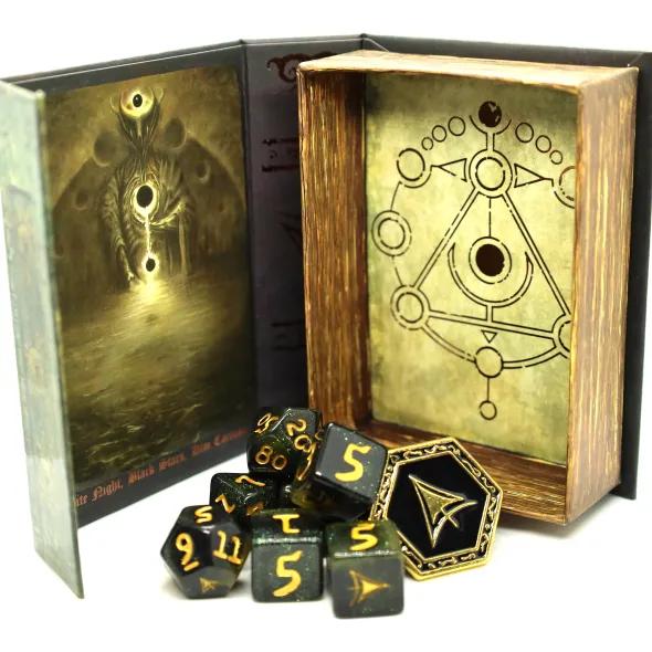 Set de 10 Dés JDR Elder Dice: Yellow Sign: Dim Carcosa