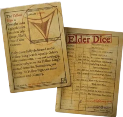 Set de 10 Dés JDR Elder Dice: Yellow Sign: Dim Carcosa